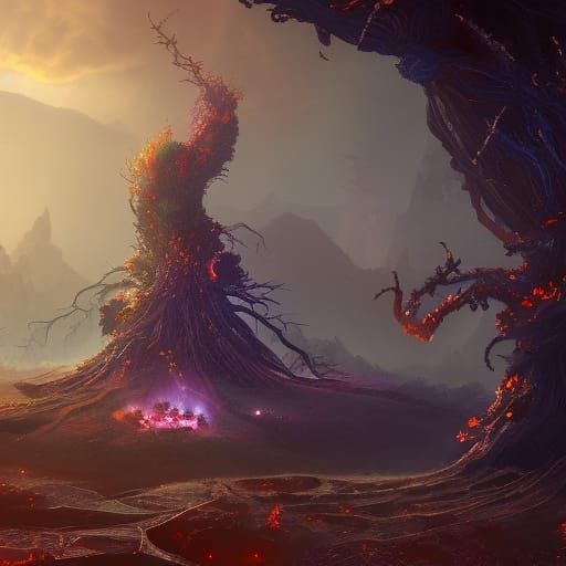 The Big Bang Tree: Detailed Matte Painting