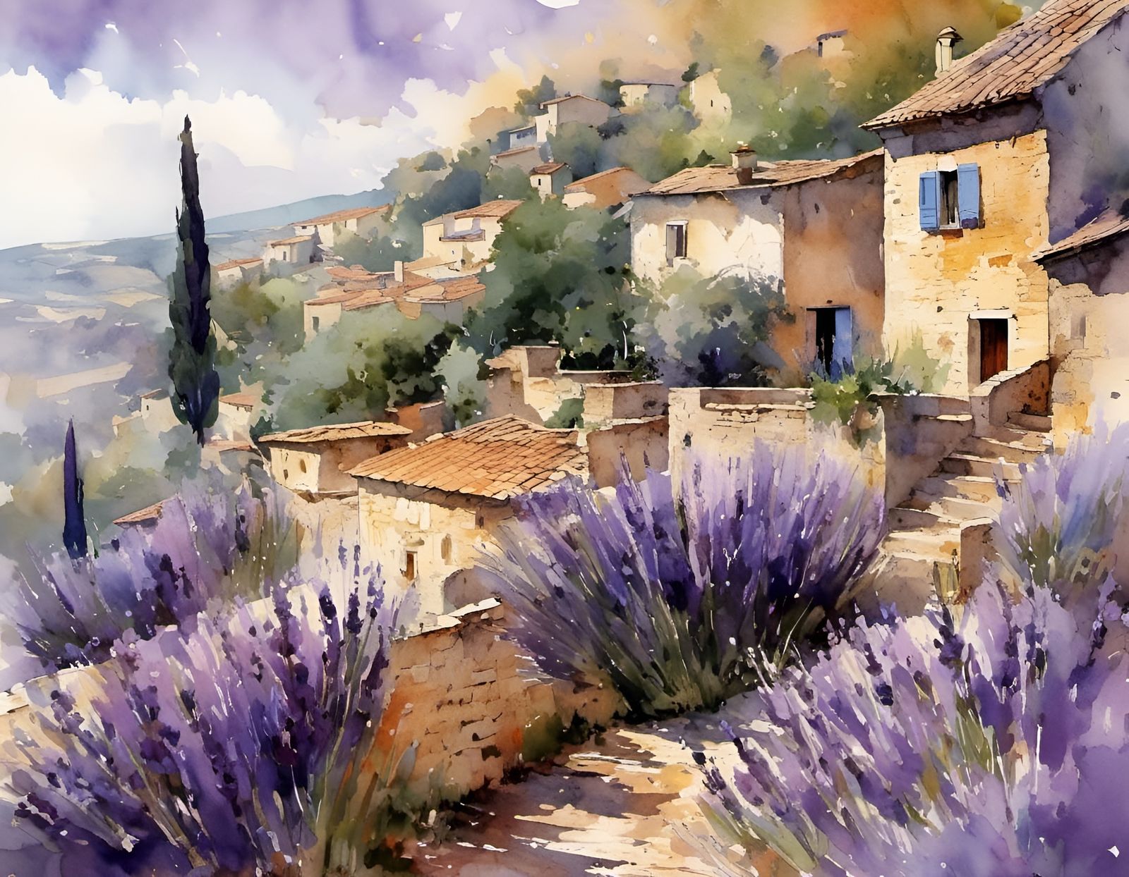 Provence, France. Lavender fields, picturesque villages
