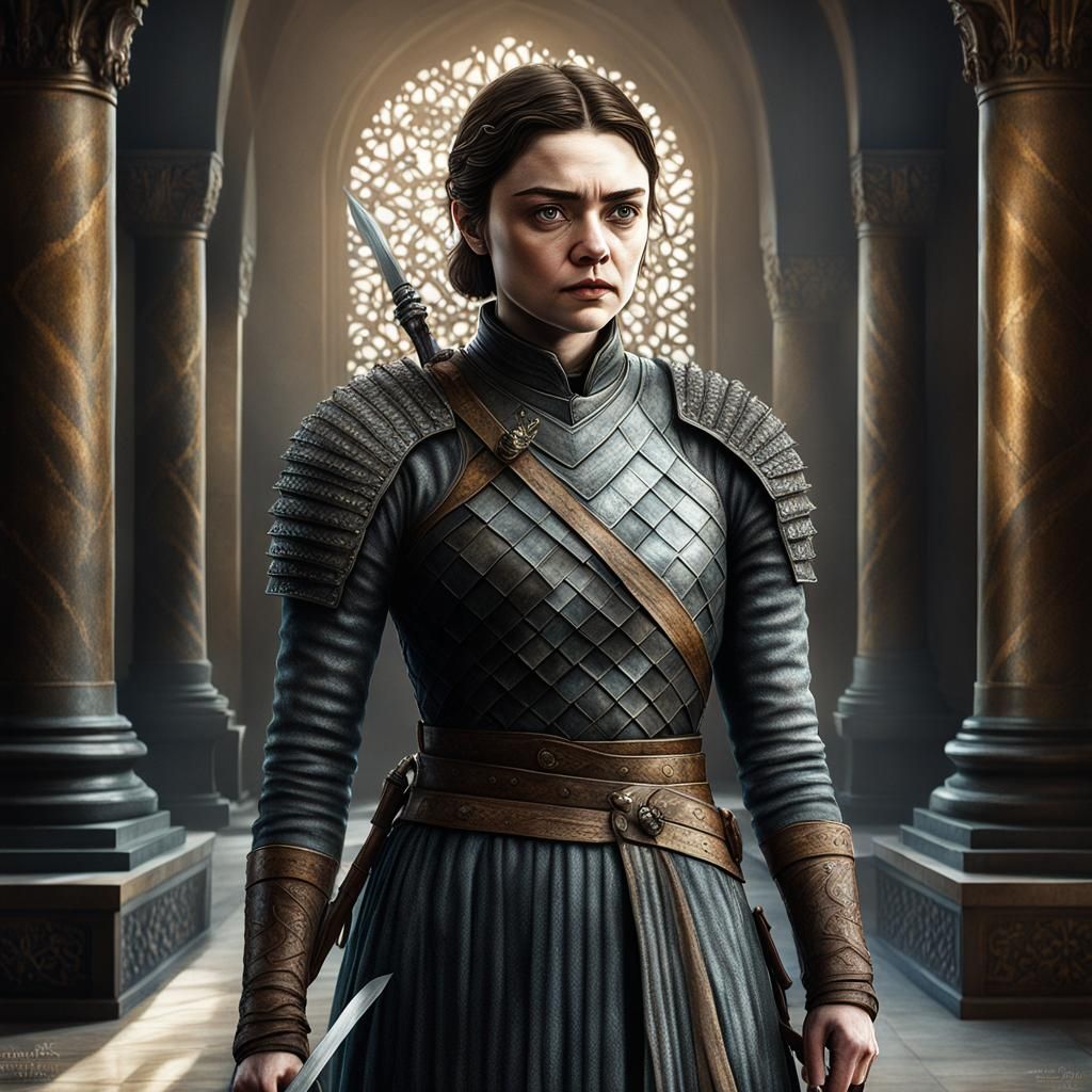 Arya Stark with Stinger: Fine Art Digital Rendering