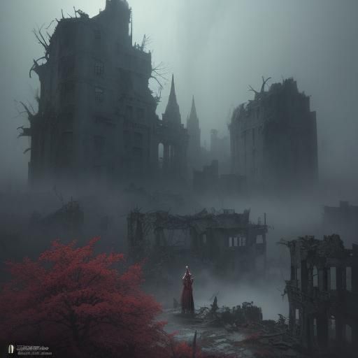 Princess Peach and Yoshi in Post-Apocalyptic Anime Art