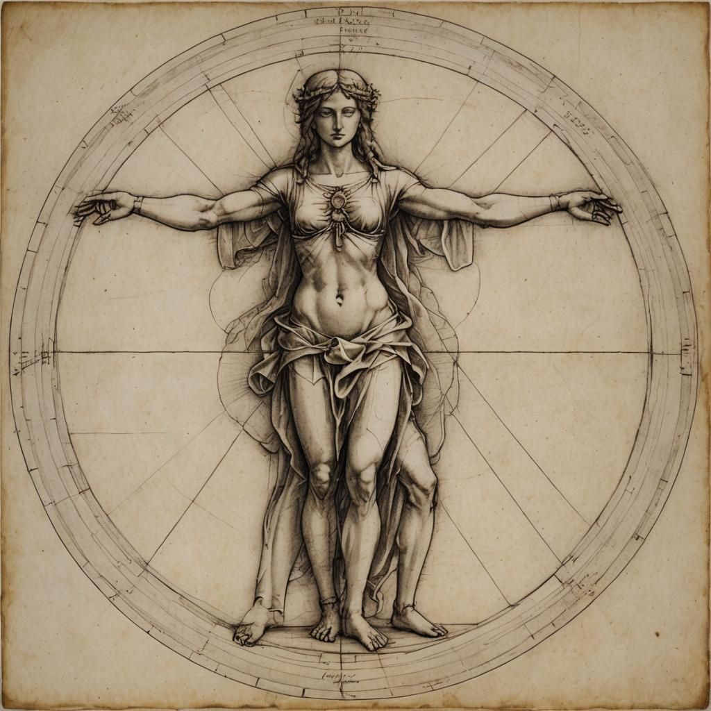 The Vitruvian Woman is a drawing from around 1490. Inspired ...