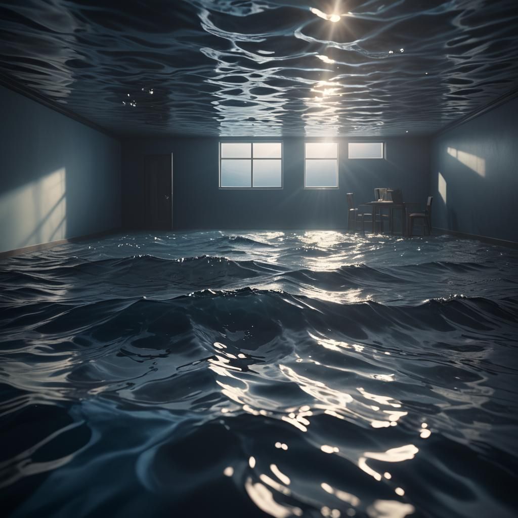 Cinematic Ocean Room in Hyper-Realistic HDR Photography