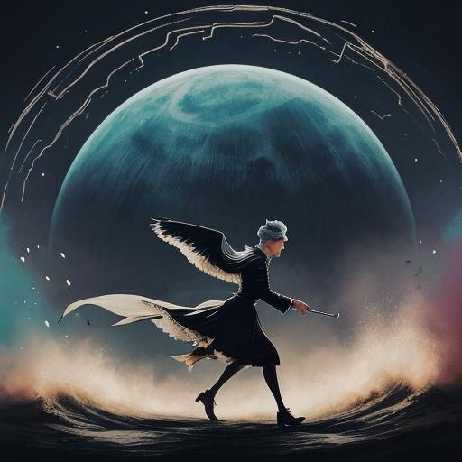 Film Noir Woman Studying in Retro Interior