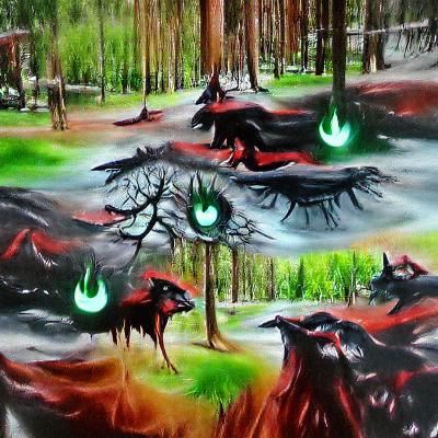 Dark Forest: Witches, Demons, and Wolves in 8k