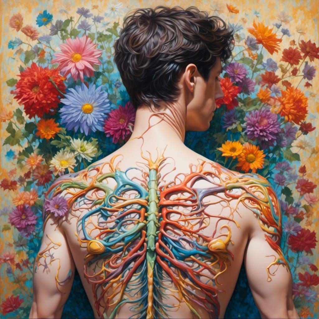 Photorealistic Male Metamorphosis in Vibrant Colors