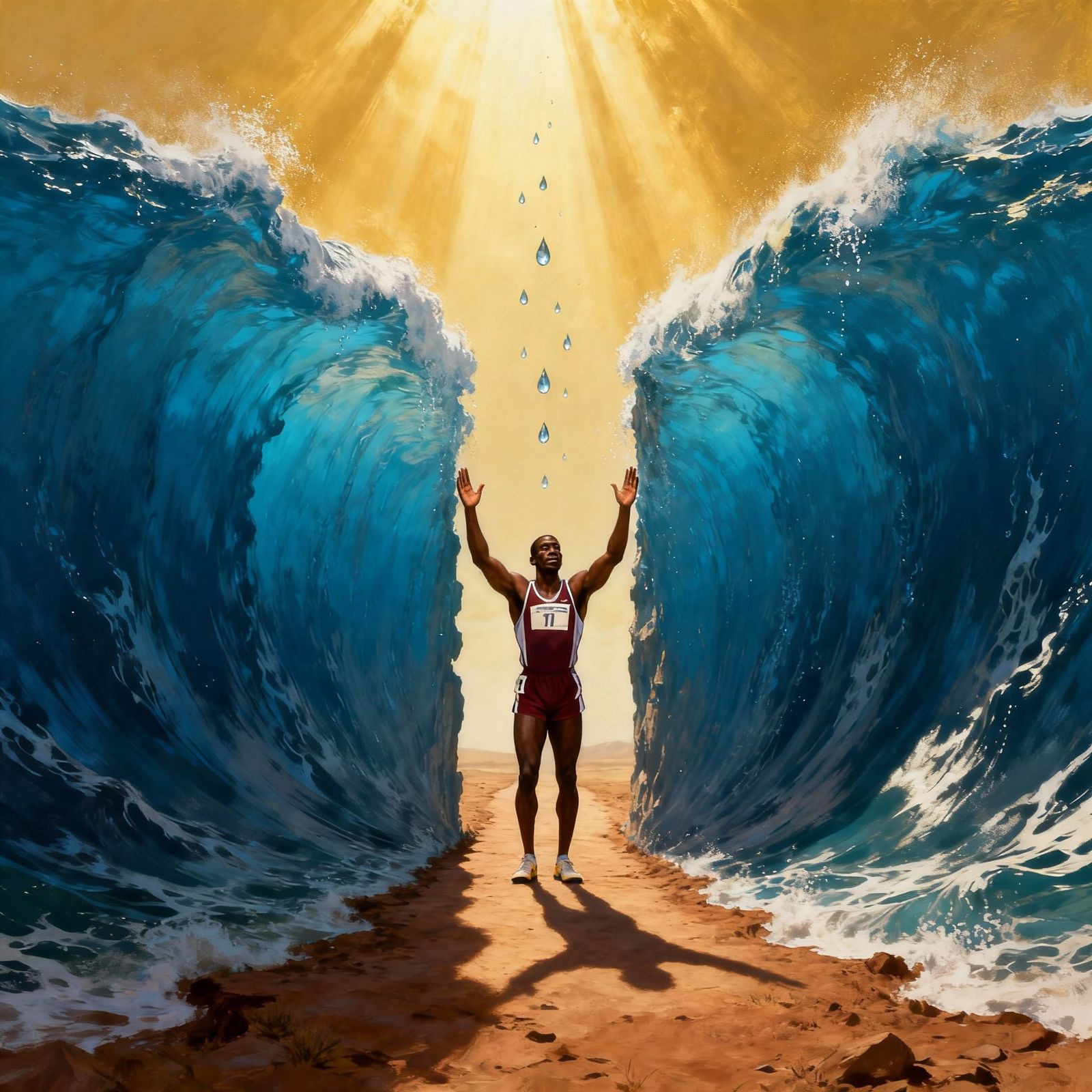 Edwin Moses Parts the Red Sea in Dramatic Scene