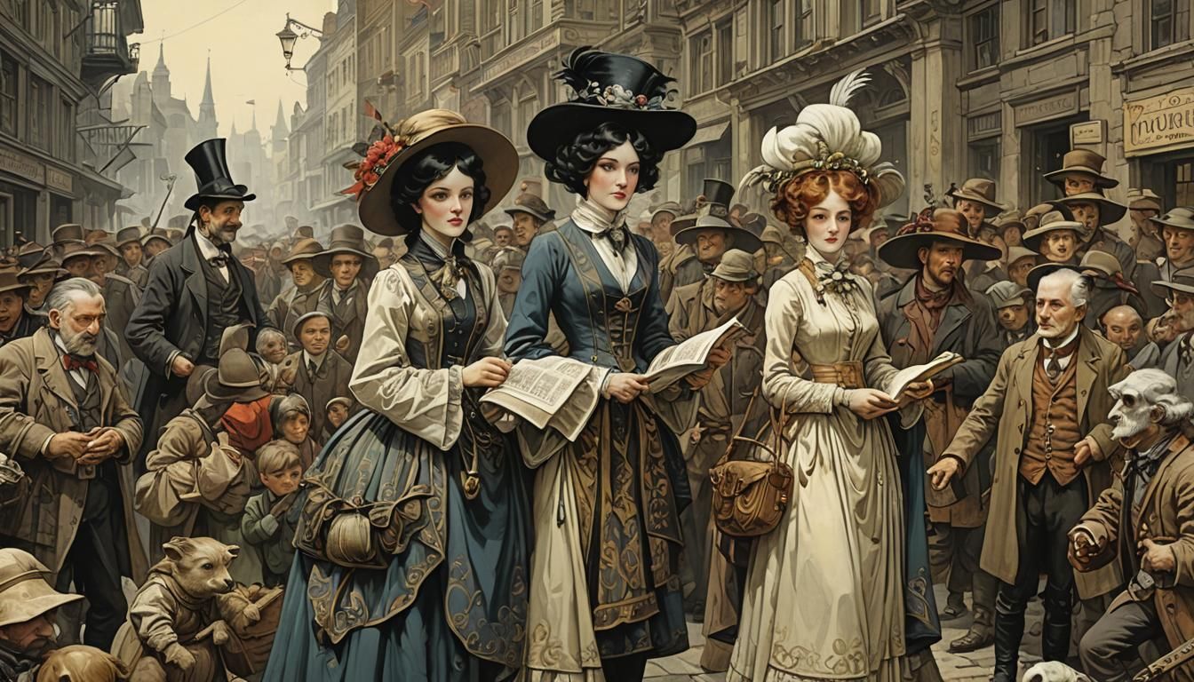 Detailed Polly Wolly Doodle Illustration