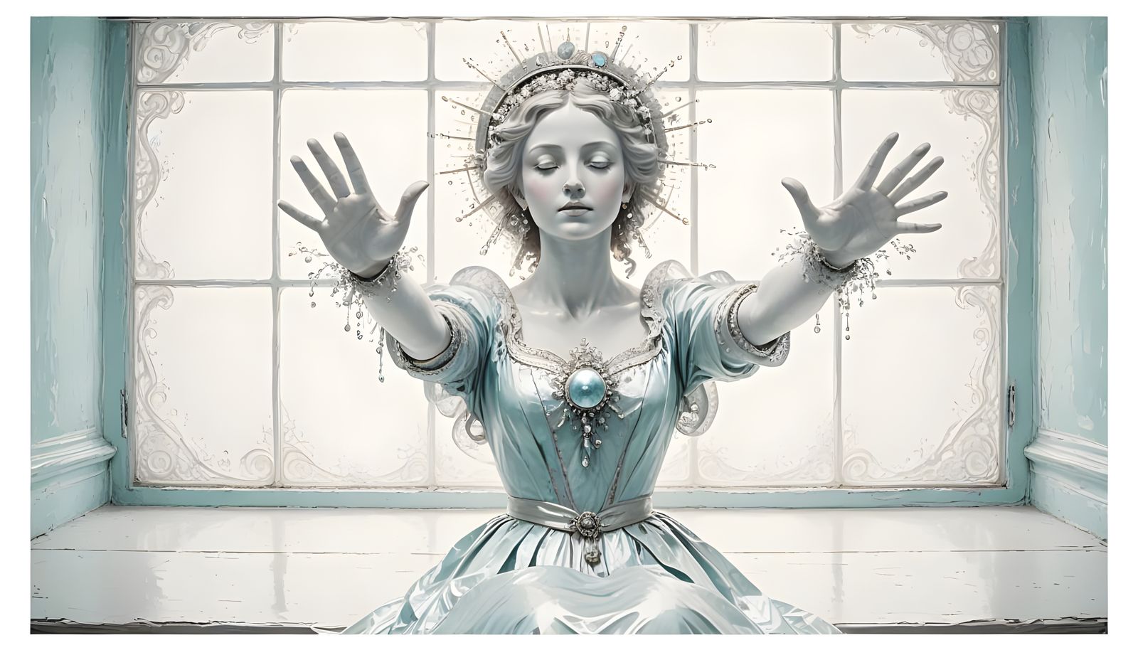 Victorian Surrealism: Impasto Painting with Inverted Colors