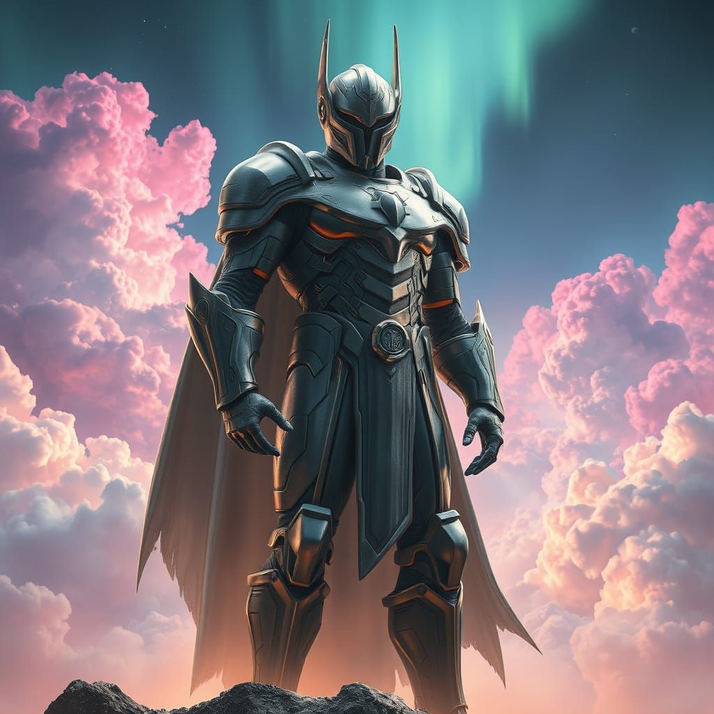 Ethereal Superhero Ascends Cosmic Realm