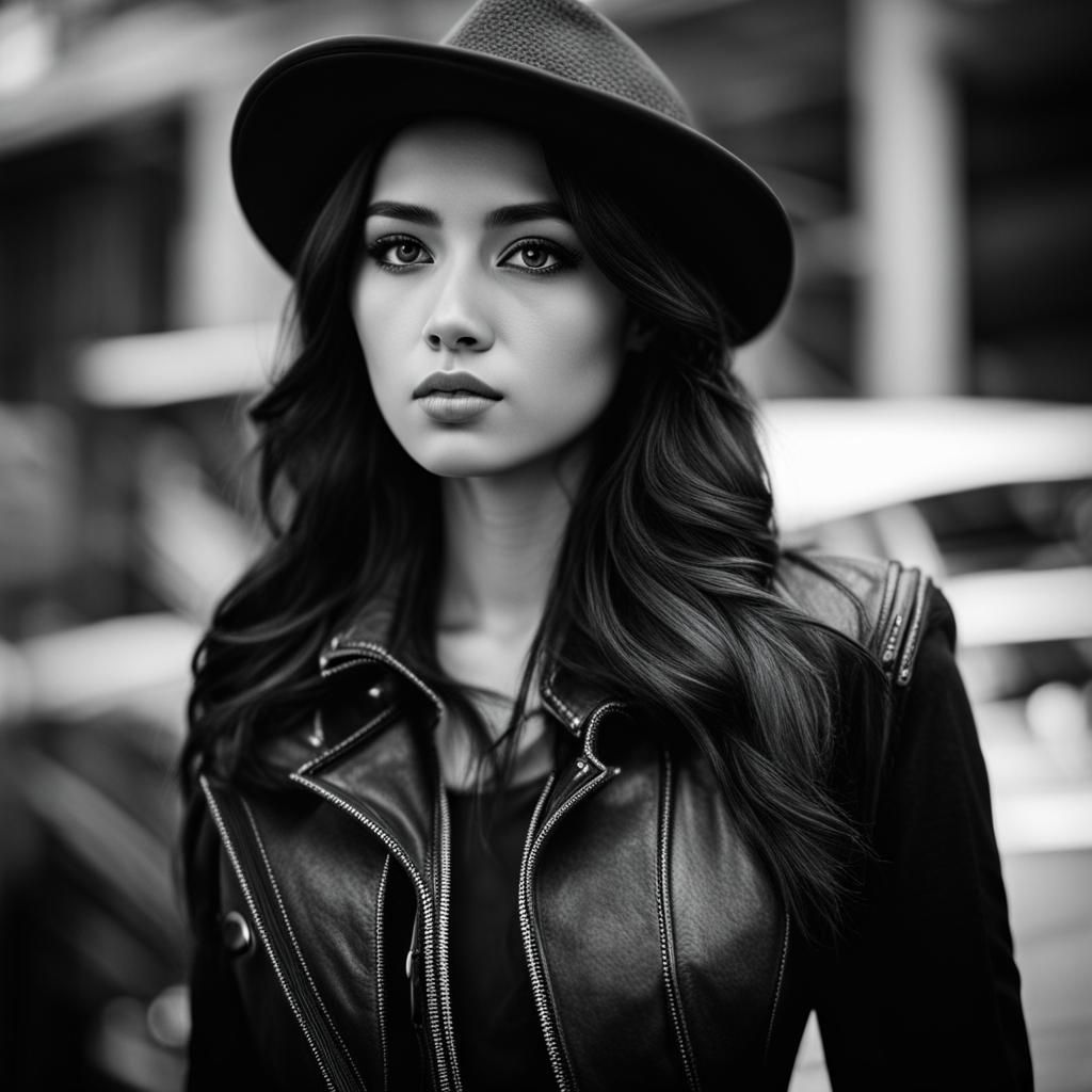 B+W Photo Portrait, HDR DSLR polaroid sharp focus