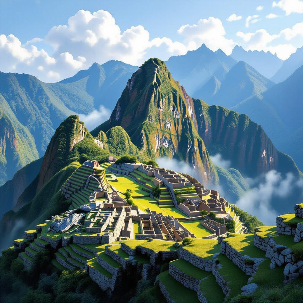 Machu Picchu: Mystical Stone Ruins in Morning Light