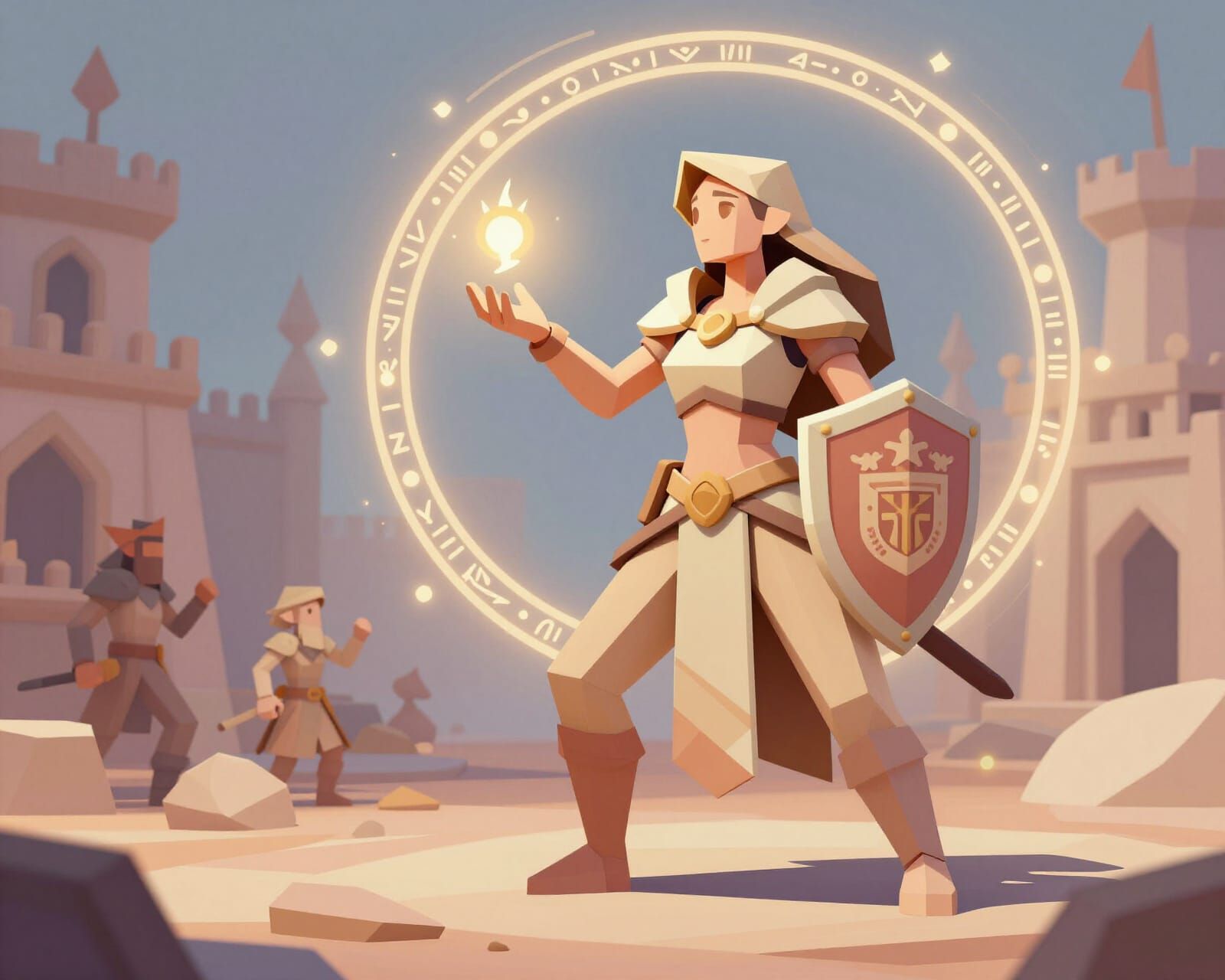 AI Psychic Alliance Forger in Medieval City