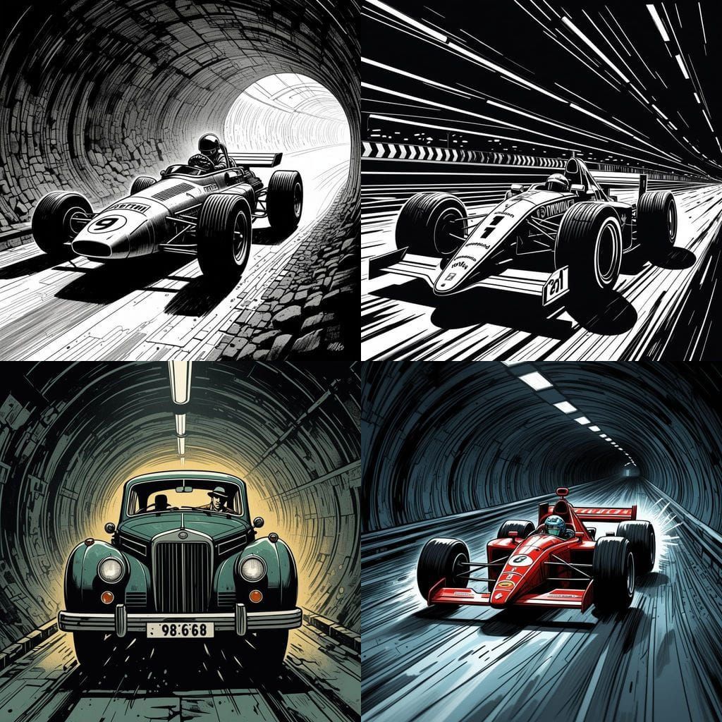 Michael Schumacher Formula 1 Retro Comic Art