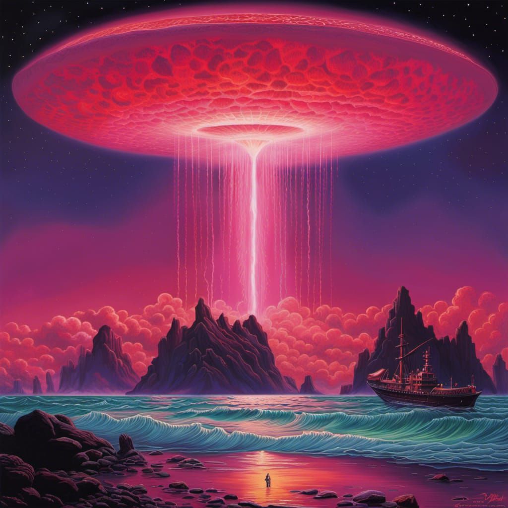 Nuclear Detonation in Space: Hyperrealistic Bioluminescent E...