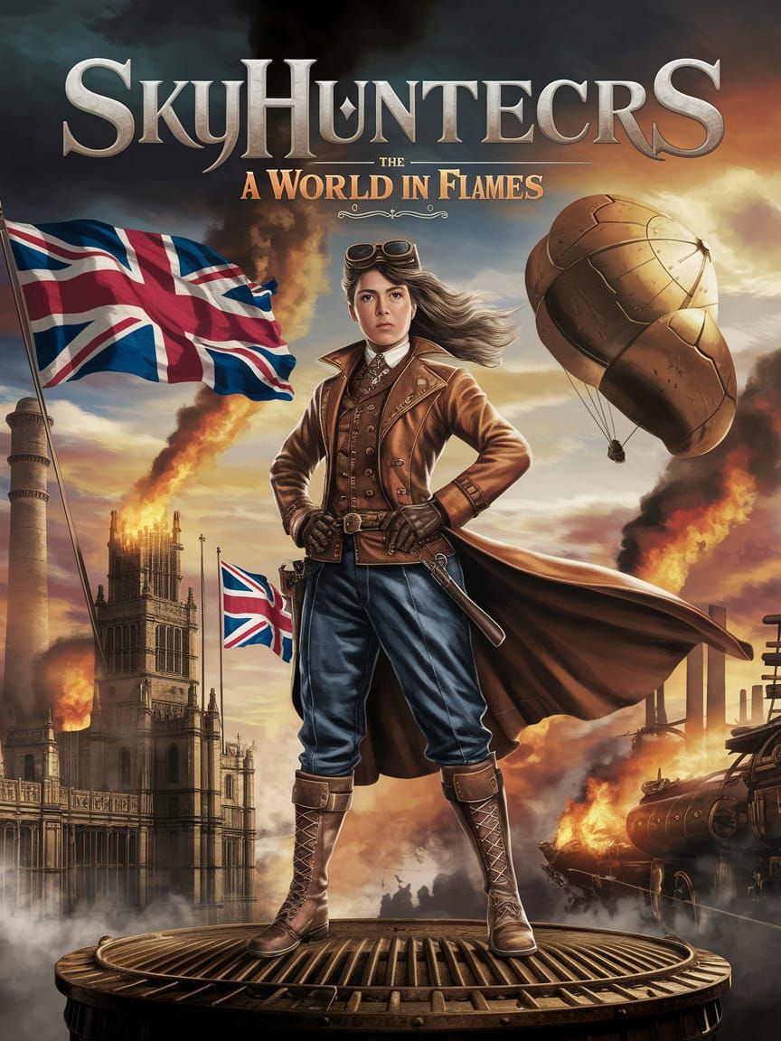 Steampunk Movie Poster: SKYHUNTERS, A World in Flames
