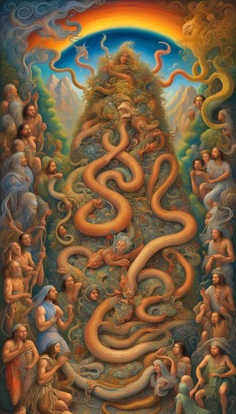 Atahualpa's Ayahuasca Ceremony in Global Art Styles