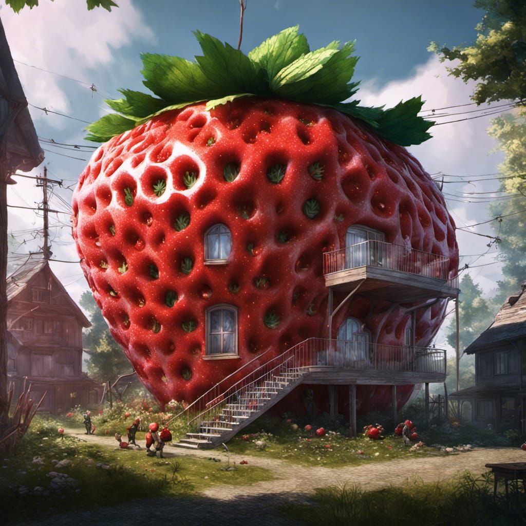 Strawberry House in Strawberry Village, Splash Art