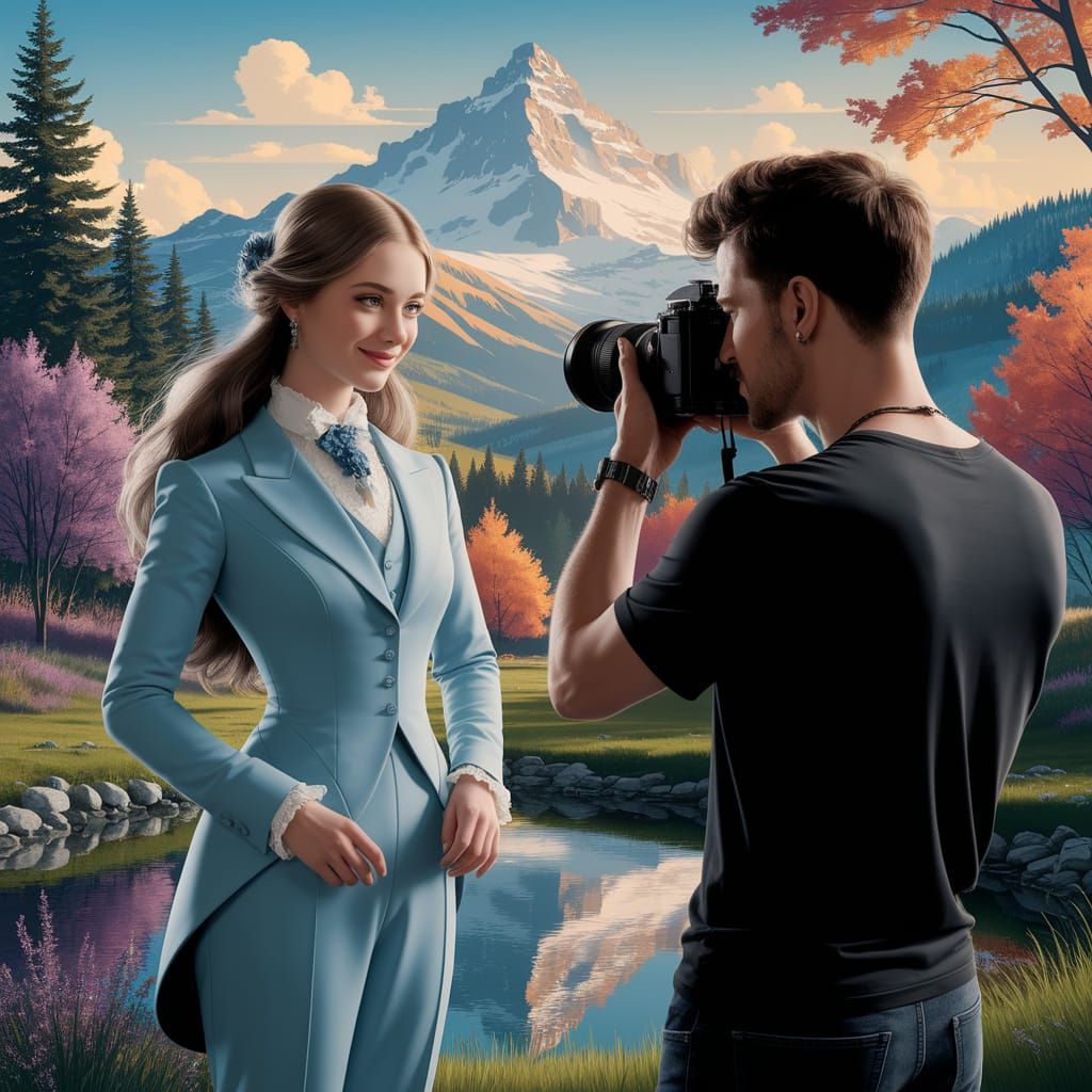 Elegant Victorian Beauty Captured in Dramatic Portrait