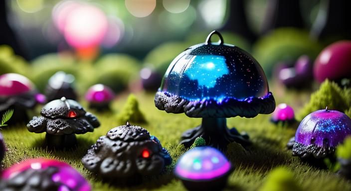 Neon Fairy Forest on Alien Planet