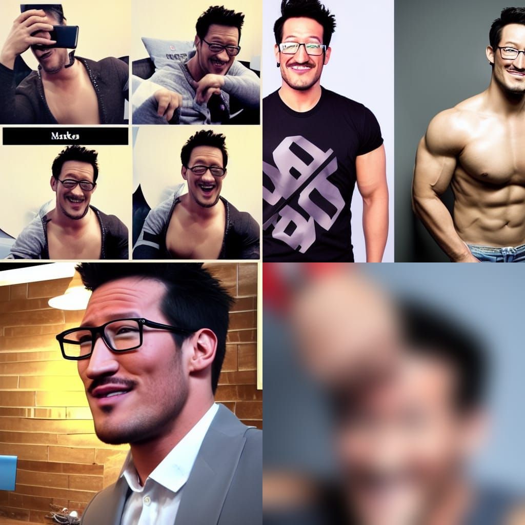 Markiplier as Gigachad: Exaggerated Digital Portrait