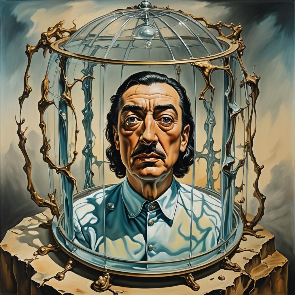 Surreal Glass Cage in Dali Style