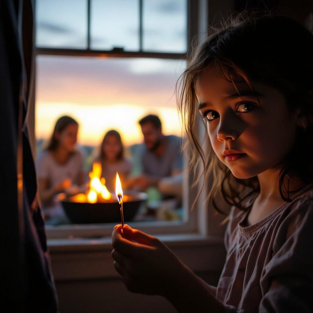 Girl Tosses Match Into Closet, Family Barbecue Outside
