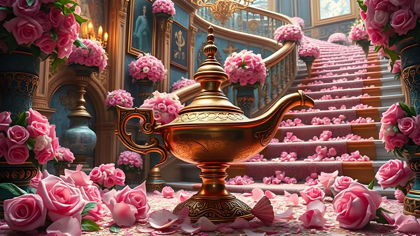 Exquisite Genie Lamp in Afrofuturism Style