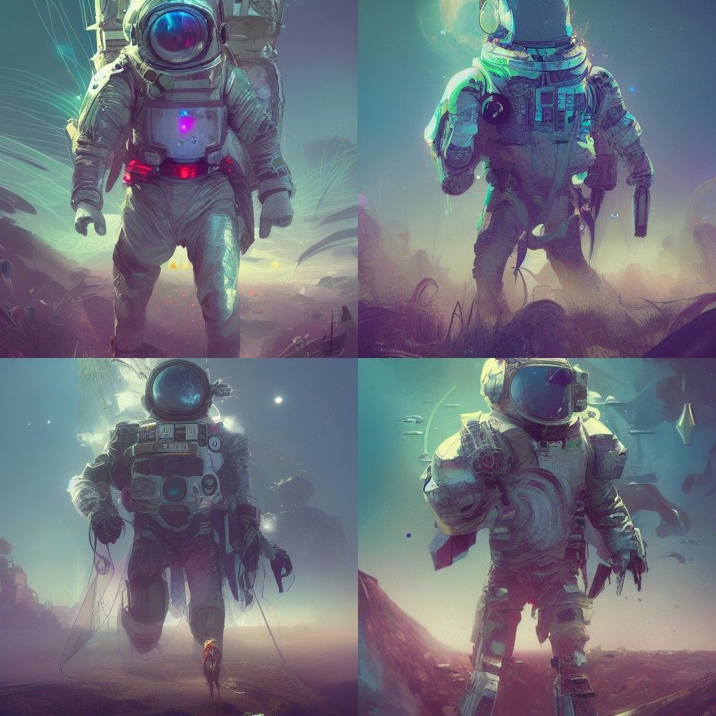 Quantum Healing Messengers: Detailed Digital Illustration