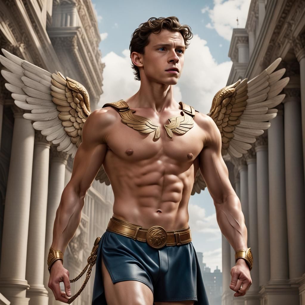 Muscular Hermes with Winged Sandals: God of Speed