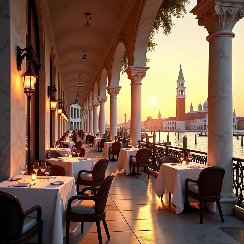 Venice Sunset: Romantic Restaurant in St. Mark's Square