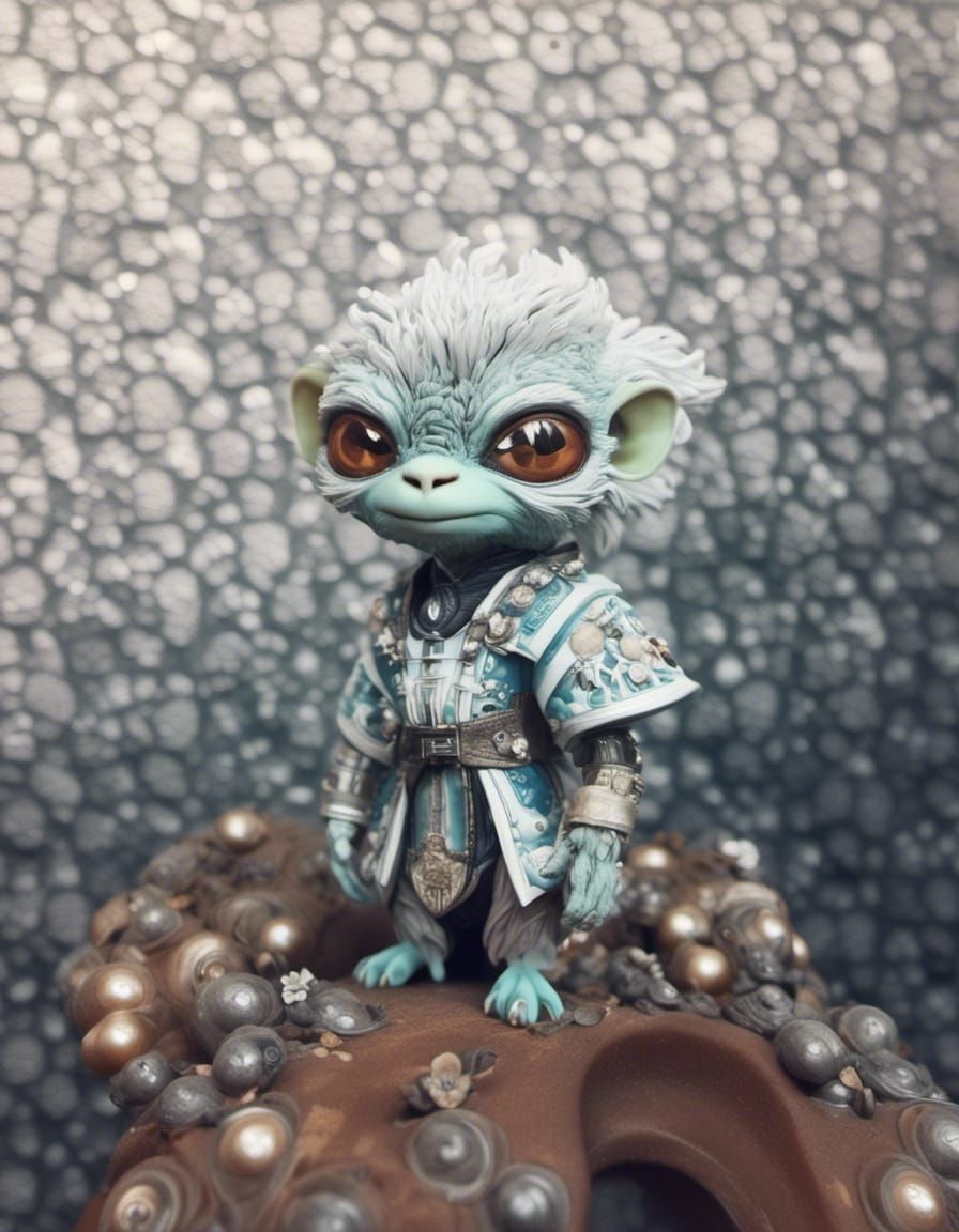 Surreal Creatures Mashup in Steampunk Rococo Style