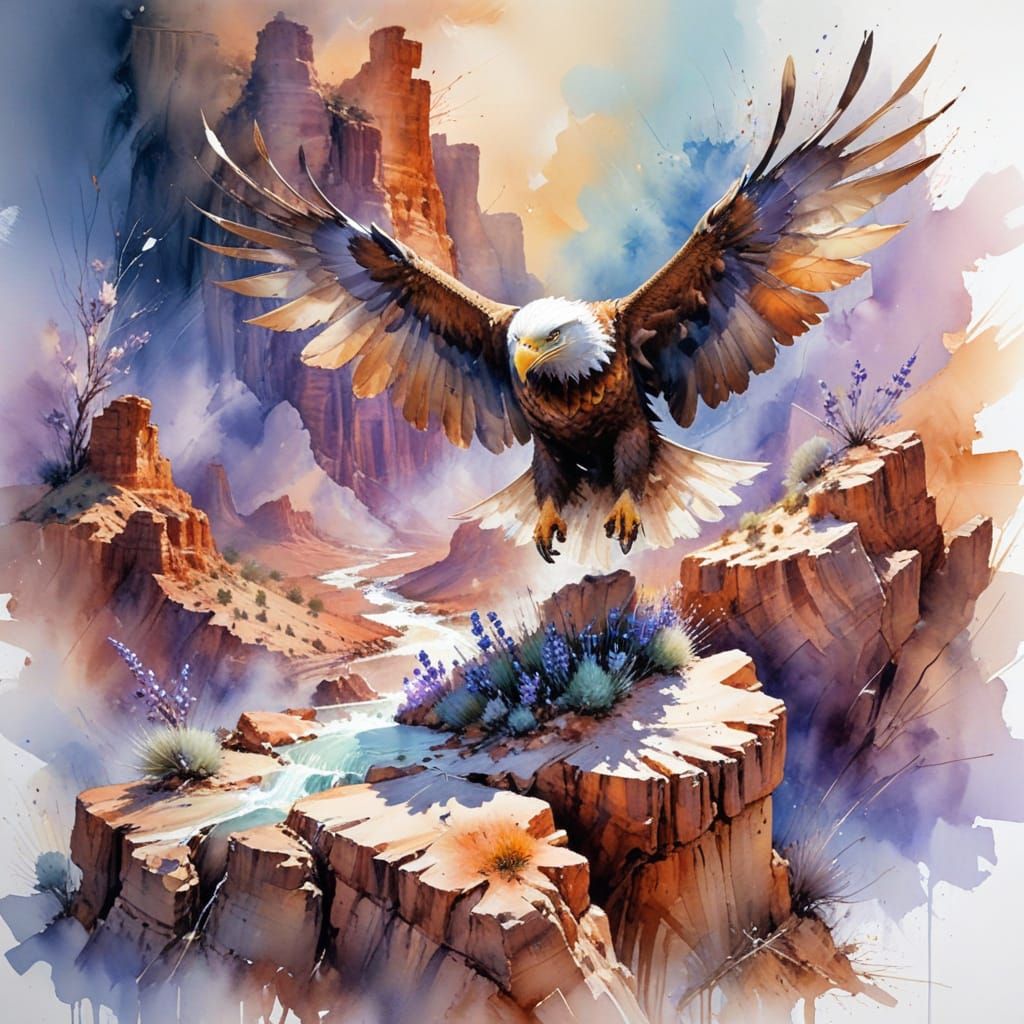 Grand Canyon's Majestic Layers in Hyperreal Digital Oil