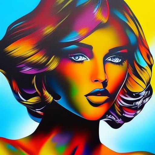 Graffiti Art of a Beautiful Woman