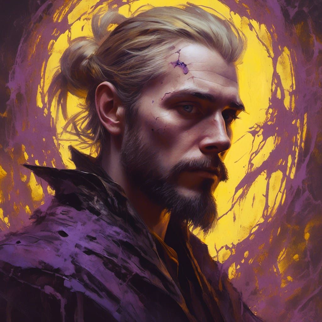 Magical Man Portrait in Digital Art Style