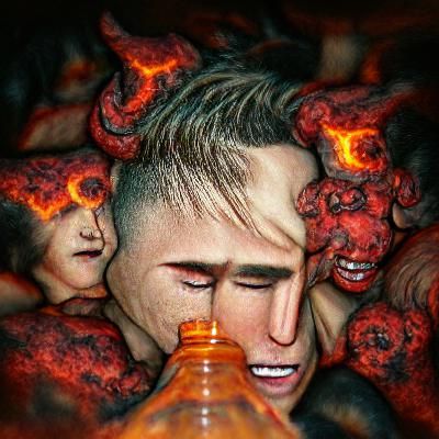 Man Consumed by Hellfire