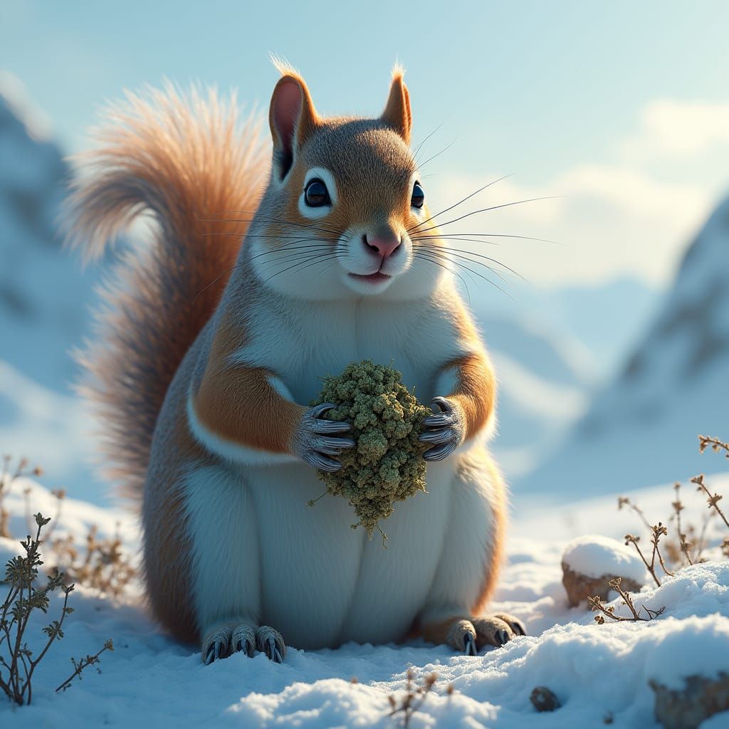 Cybernetic Squirrel Guarding Seeds in Doomsday Vault