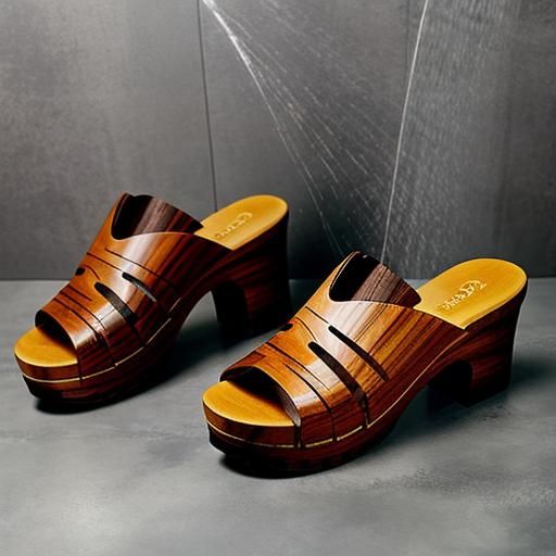 Teakwood Shower Clogs in Traditional Style