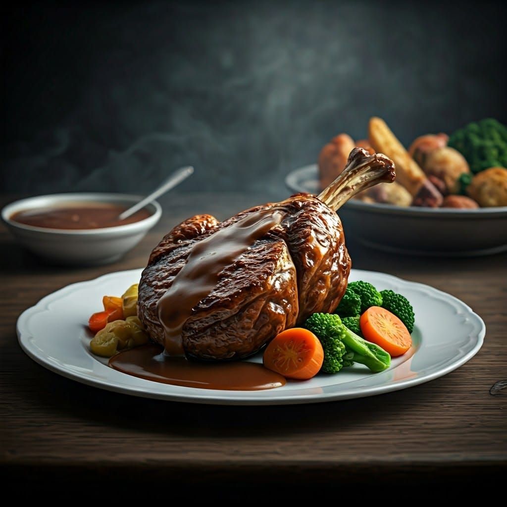 Unappetizing Dinner in Moody, Cinematic Style