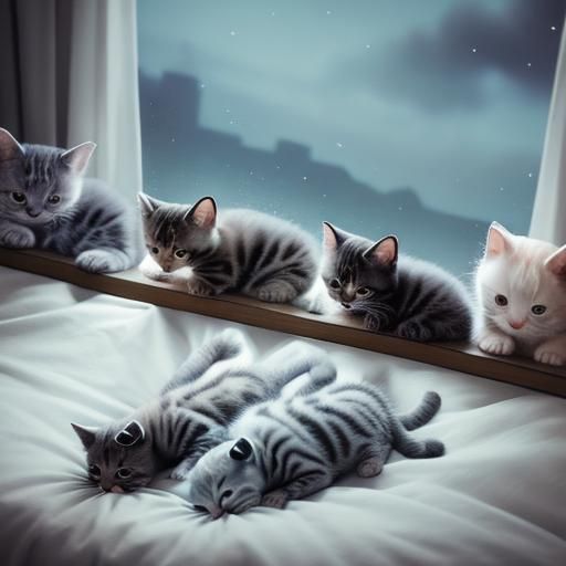 kittens in the window
