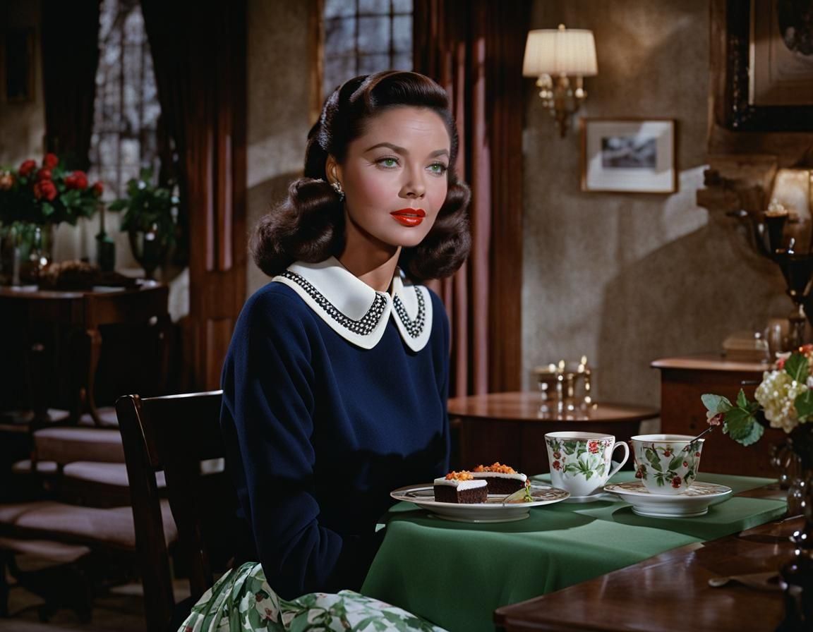 Hot Coffee & Cake on a Cloudy Day 
(Sepia Cinema Redux)