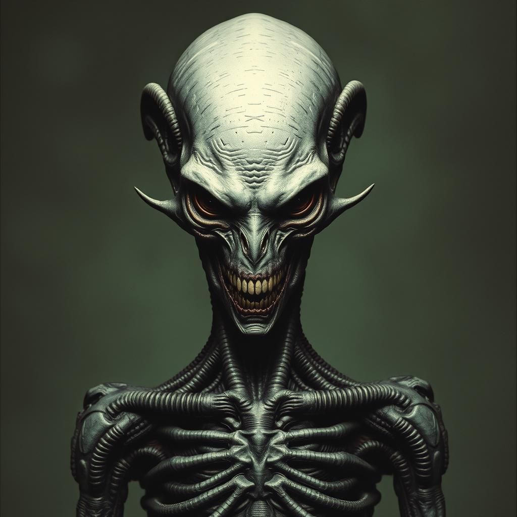 Lovecraftian Vampire Alien in Giger Style