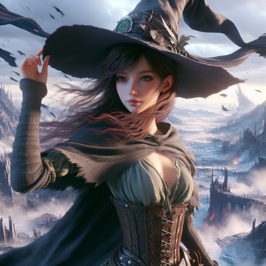 Young Witch in Valley of Decay: Unreal Engine Art