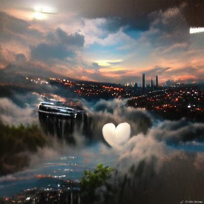 Detailed Matte Painting of a Girl with Heart