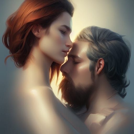 Detailed Portrait of Couple by Rutkowski, Artgerm, WLOP