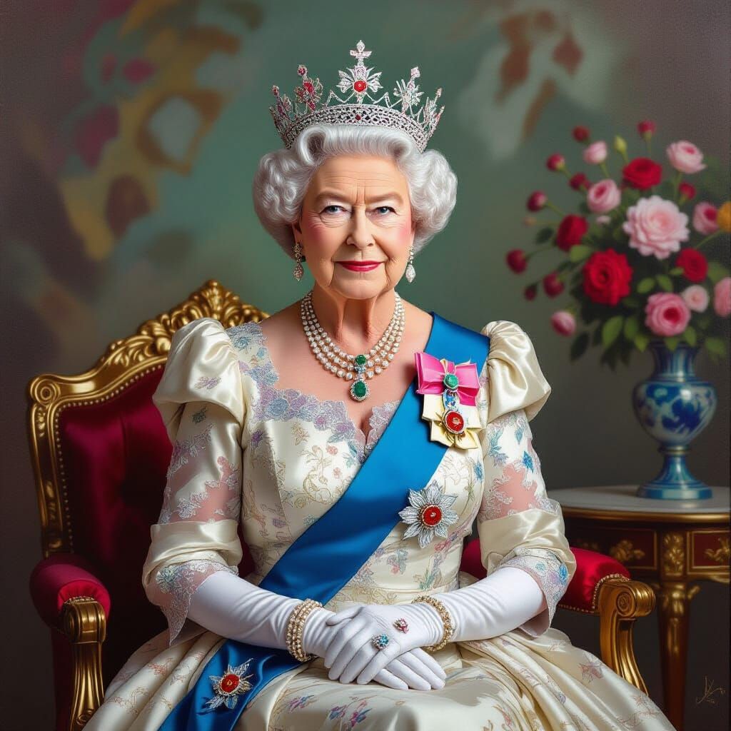 Queen Elizabeth II in Majestic Setting