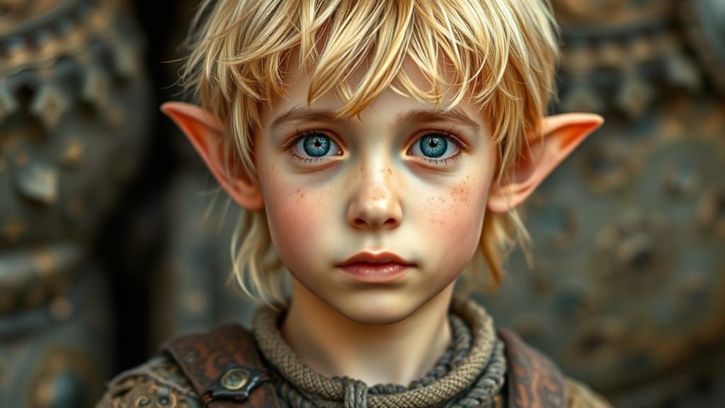 Detailed Portrait of an Elvish Boy