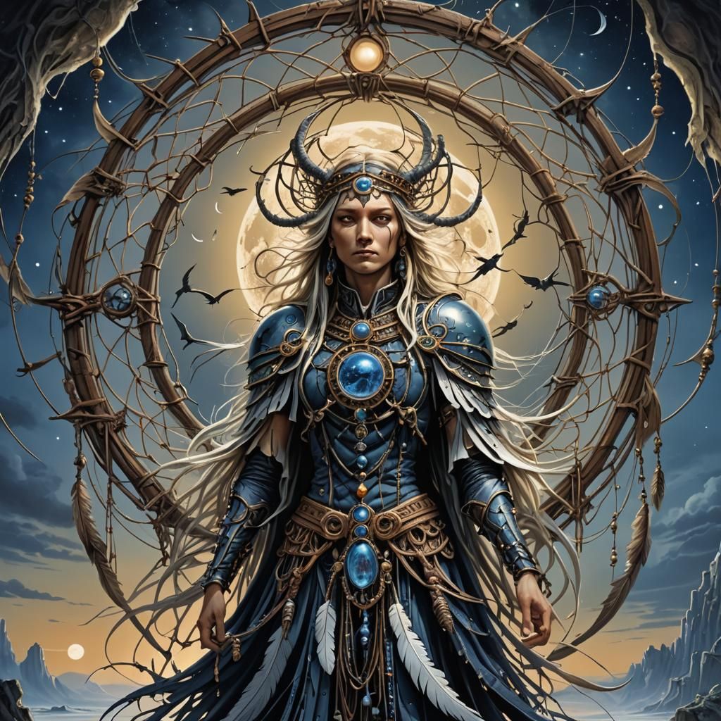 Dream Catcher Angel in Rodney Matthews Style