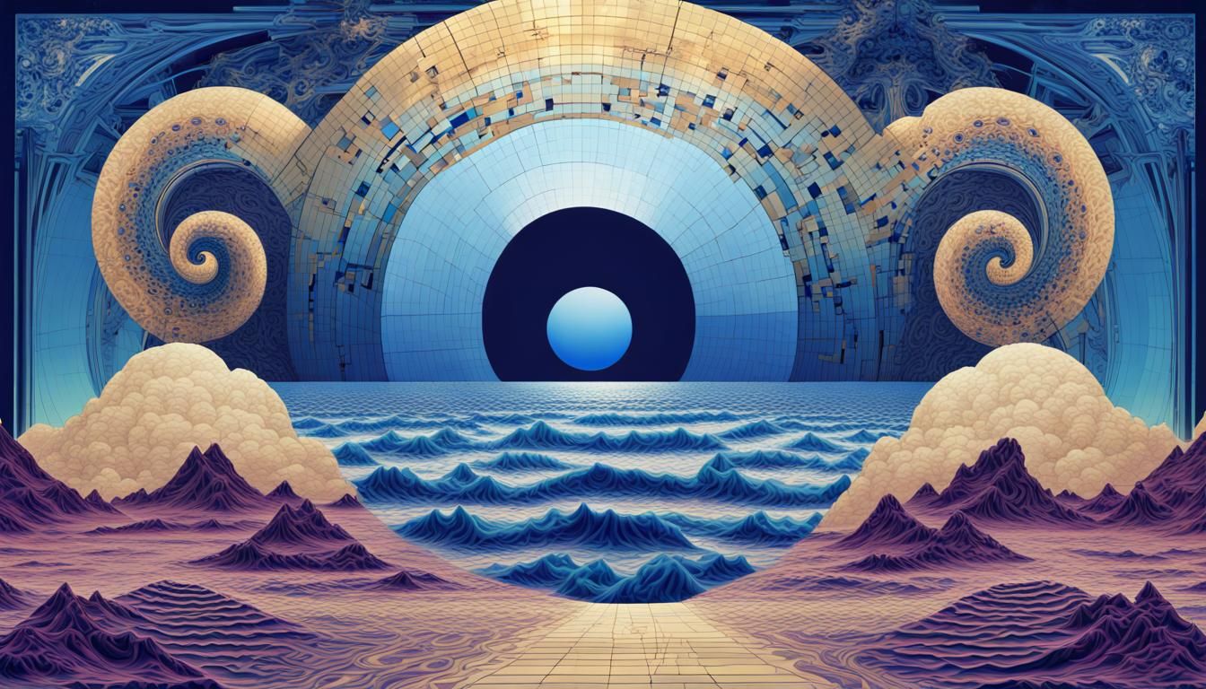 Surreal Glitch Art: Vaporwave Album Cover Design