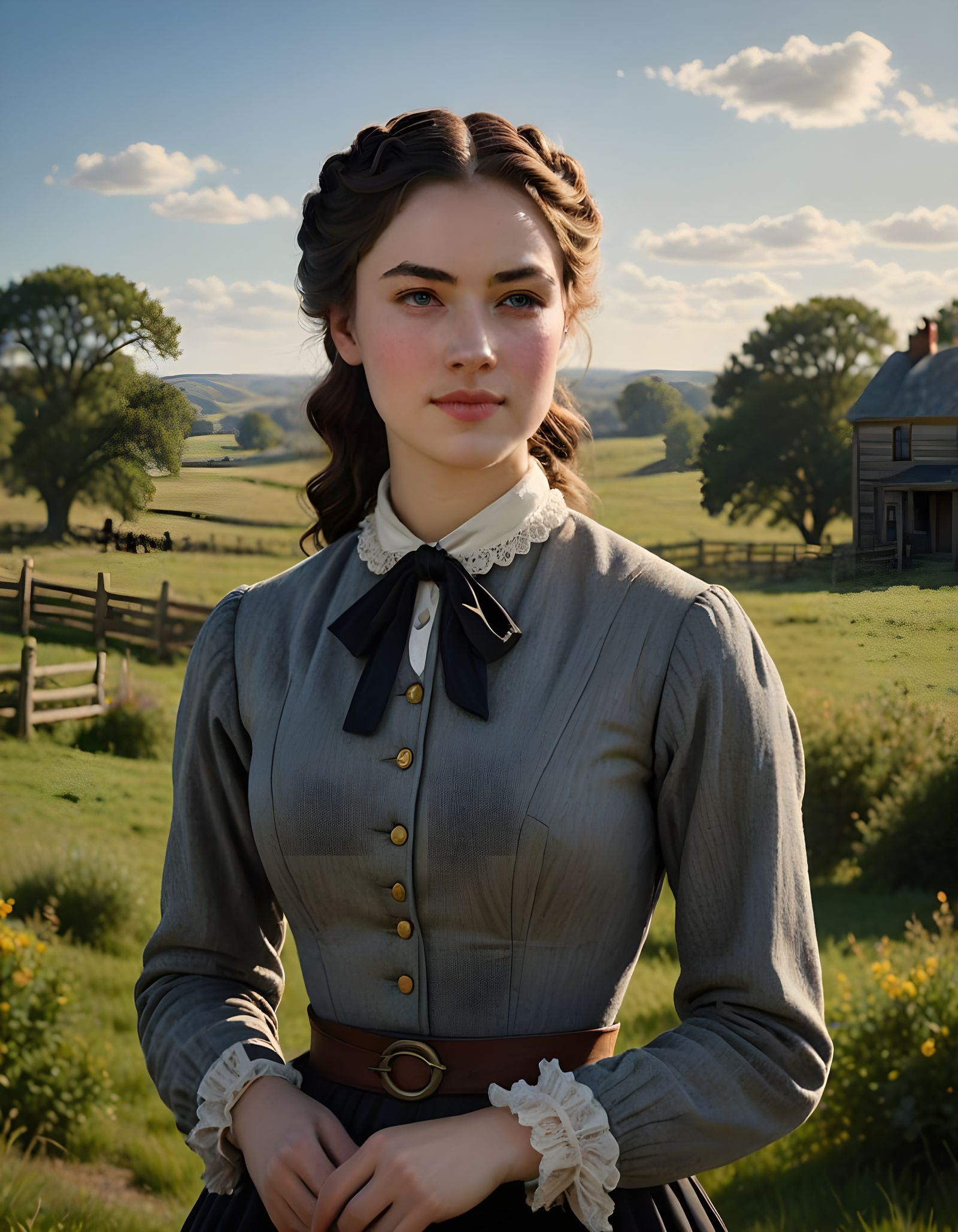 Victorian Woman Portrait in American Style