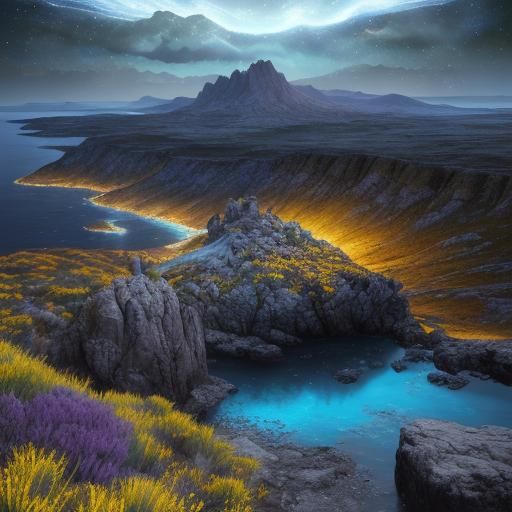 Epic Landscape with Figure in Digital Matte Painting